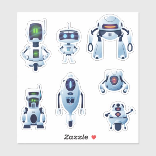 Robots Vinyl Stickers (Vel)