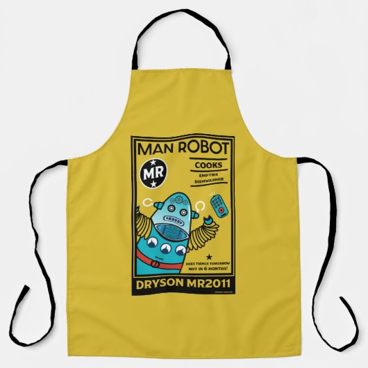 robots voor Jubilea Mannen en vrouwen Schort (Voorkant)