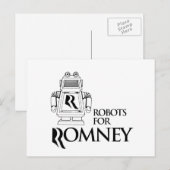 ROBOTS VOOR ROMNEY.png Briefkaart (Voorkant / Achterkant)