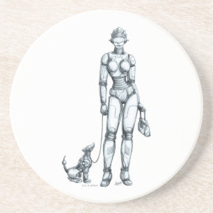 Robots Zandsteen Onderzetter