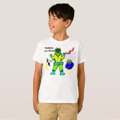 Robots zijn coole Captain Zacky Green Boy Robot T-shirt (Voorkant volledig)