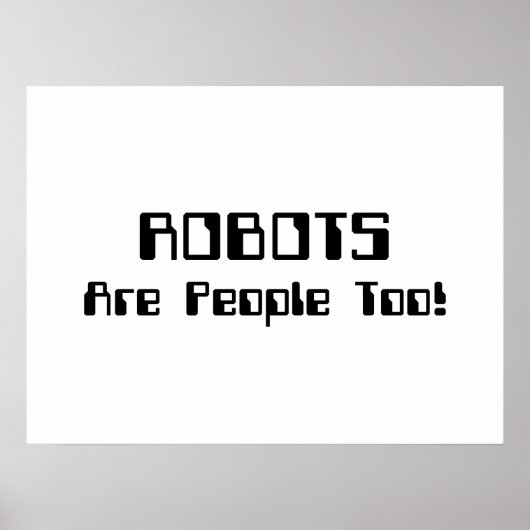 ROBOTS zijn ook maar mensen! Poster (Voorkant)