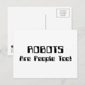 ROBOTS zijn ook mensen! Briefkaart (Voorkant / Achterkant)