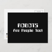 ROBOTS zijn ook mensen! Briefkaart (Voorkant / Achterkant)