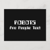 ROBOTS zijn ook mensen! Briefkaart (Voorkant)