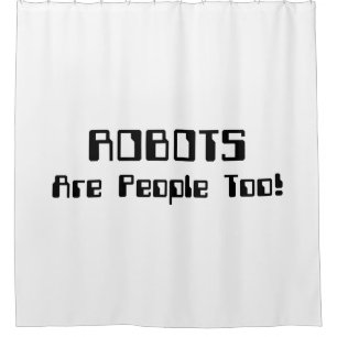 ROBOTS zijn ook mensen! Douchegordijn