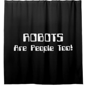 ROBOTS zijn ook mensen! Douchegordijn