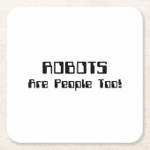 ROBOTS zijn ook mensen! Kartonnen Onderzetters (Voorkant)