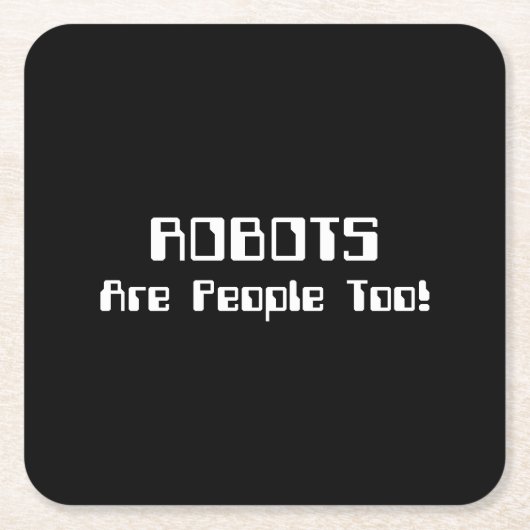 ROBOTS zijn ook mensen! Kartonnen Onderzetters (Voorkant)