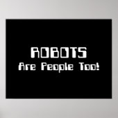 ROBOTS zijn ook mensen! Poster (Voorkant)