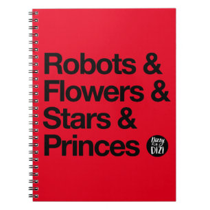 Robots & Zwart Tekst Notitieboek