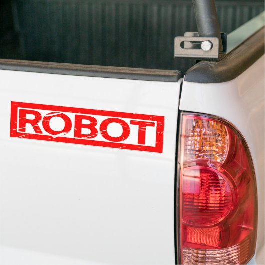 Robotstempel Bumpersticker (Op Truck)