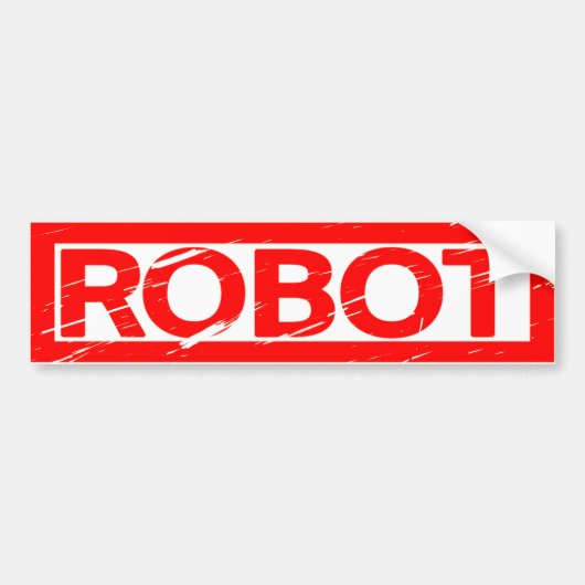 Robotstempel Bumpersticker (Voorkant)