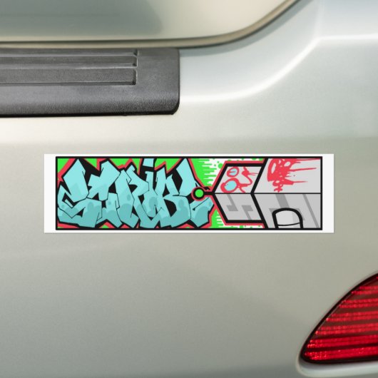 Robotsticker Bumpersticker (Op auto)
