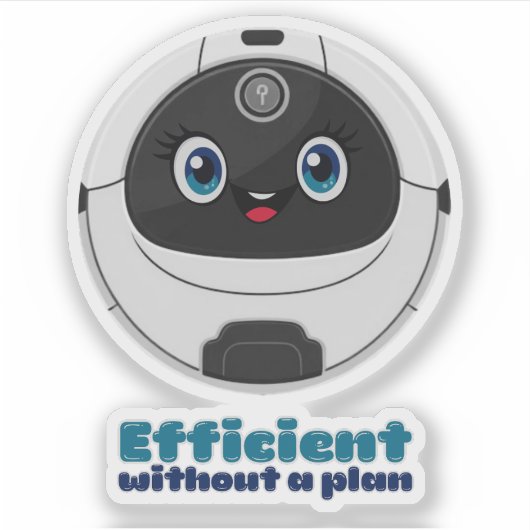 Robotstofzuiger efficiënt w/o-plan sticker (Voorkant)