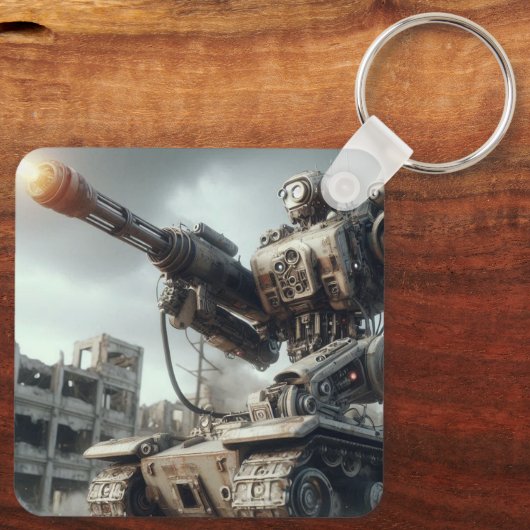 robottank sleutelhanger (Achterkant)