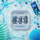 Robotthema 8e verjaardagsfeestje Borden Papieren Bordje (Feest)