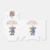 Robotthema met ballonnen waterverf bedankdoosjes (Uitgevouwen)