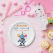 Robotthema met ballonnen waterverf papieren bordje (Feest)