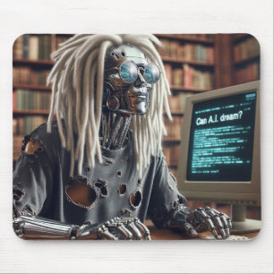 Robottypen op toetsenbord muismat
