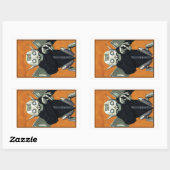 Robotvampier Dracula Monster Rechthoekige Sticker (Vel)