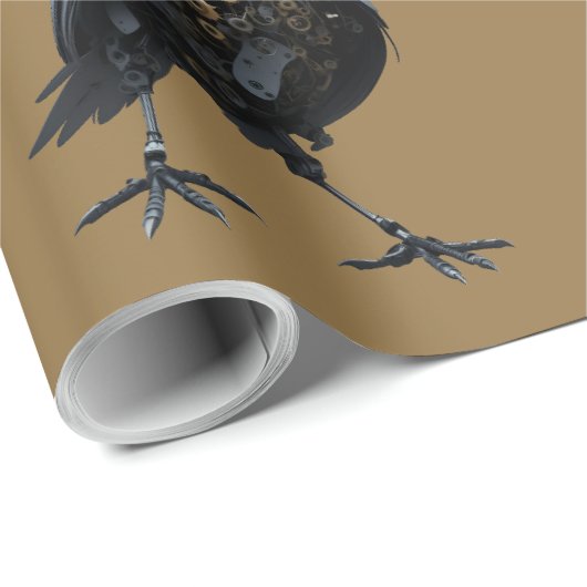 robotvogel cadeaupapier (Rol Hoek)