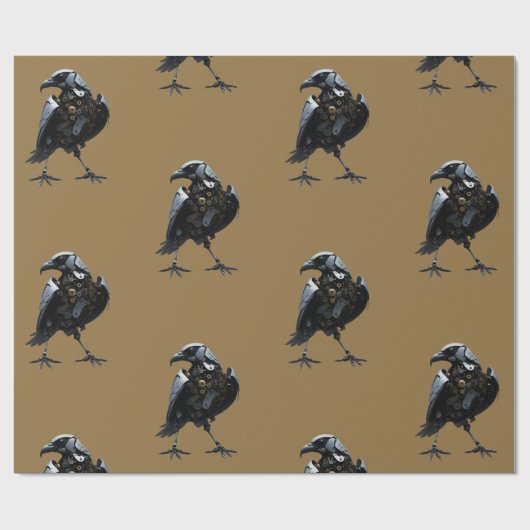 robotvogel cadeaupapier (Vlak)