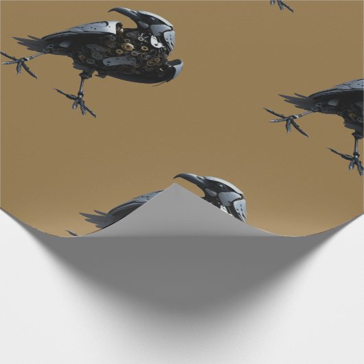 robotvogel cadeaupapier (Hoek)