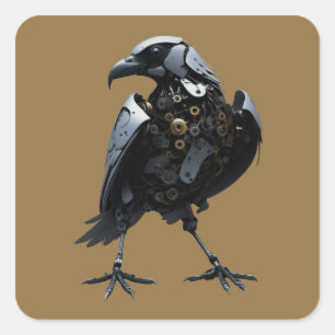 robotvogel vierkante sticker