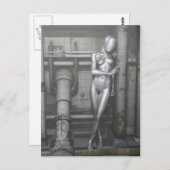 Robotwoman Briefkaart (Voorkant / Achterkant)