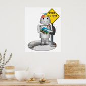 Robox9 bij bushalte - terug naar school poster (Keuken)