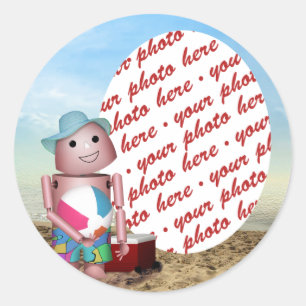 Robox9 vergeet de zon! ronde sticker