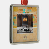 Robranden van noten metalen ornament (Rechts)