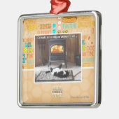 Robranden van noten metalen ornament (Links)