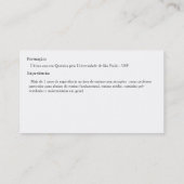 Robson Raphael Guimarães, Aulas Particulares, Q... Visitekaartje (Achterkant)