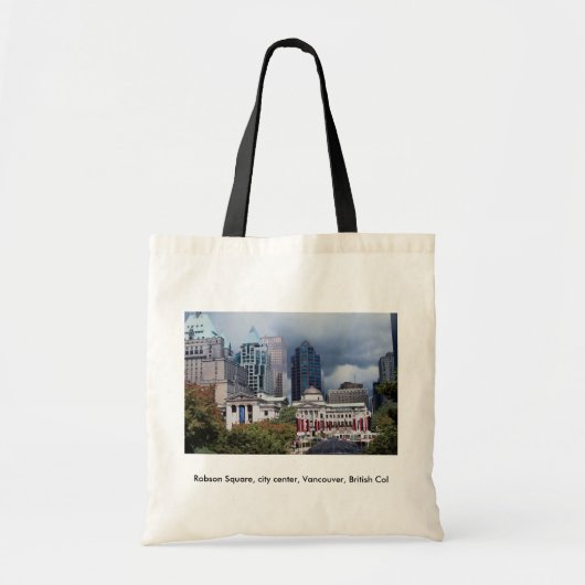 Robson Square, stadscentrum, Vancouver, Britse kol Tote Bag (Voorkant)