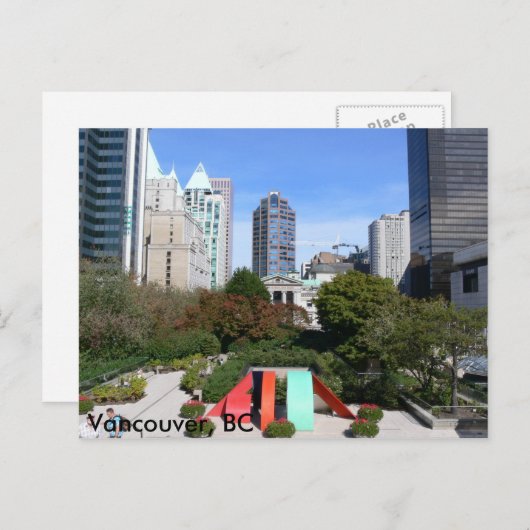 Robson Square Vancouver, BC Briefkaart (Voorkant / Achterkant)