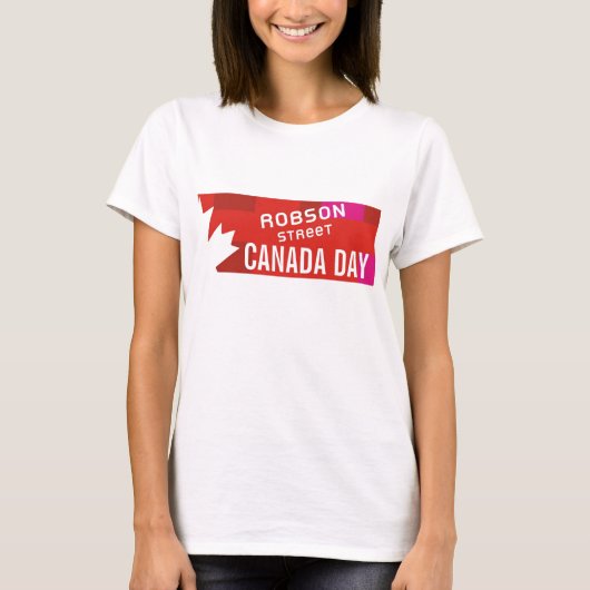 ROBSON STREET canada dag t-shirt (Voorkant)