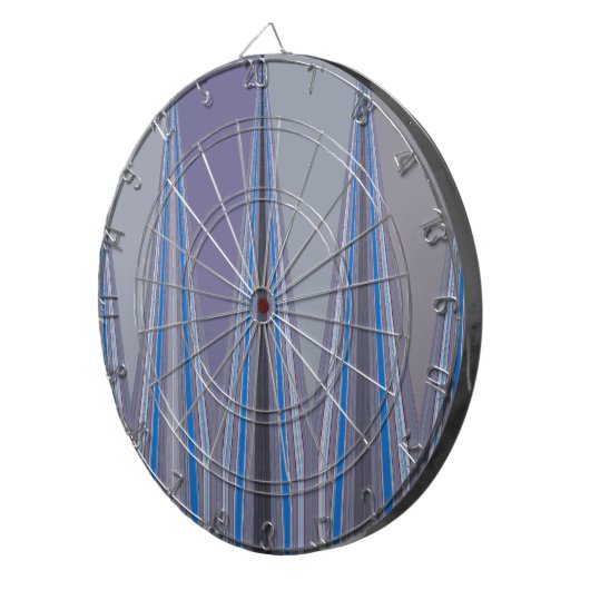 Robublauw naadloos ontwerp dartbord (Voorkant Rechts)