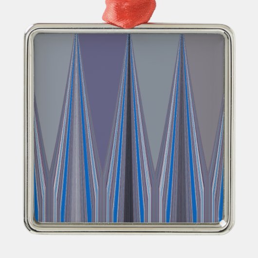 Robublauw naadloos ontwerp metalen ornament (Voorkant)