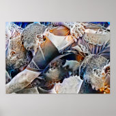 Robubyvezel - Rugby-schilderijen afdrukken Poster (Voorkant)