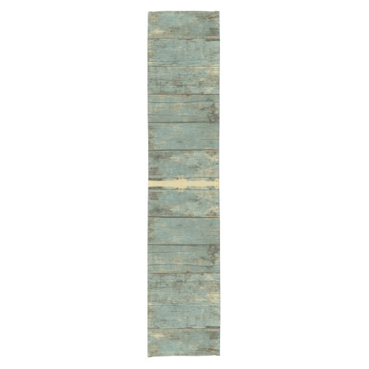 Robuged Blue Planks Lumber Korte Tafelloper (Voorkant)