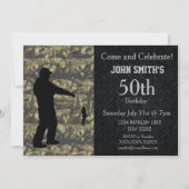 Robuged Camo Adult Vist uitnodiging op zaterdag (Voorkant)