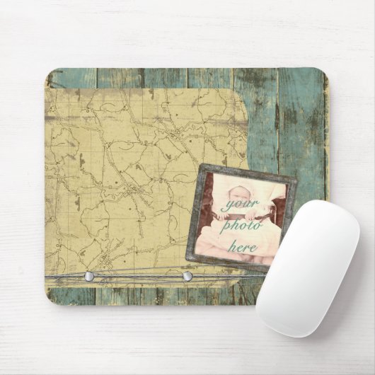 Robuged Planks Map Mousepad Muismat (Met muis)