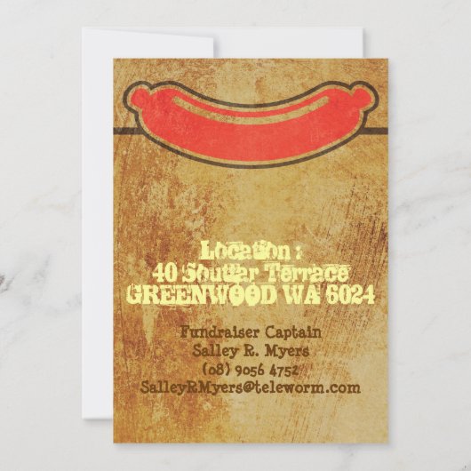 Robuged Sause Sizzle Party Invitation Kaart (Achterkant)