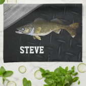 Robuged Walleye Vist de Koel van de Mannen van Cam Theedoek (Gevouwen)