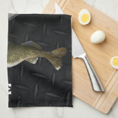 Robuged Walleye Vist de Koel van de Mannen van Cam Theedoek (Quarter Fold)