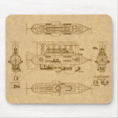 Robur's Albatross van 'Master of the World' Muismat (Voorkant)