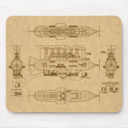 Robur's Albatross van 'Master of the World' Muismat (Voorkant)