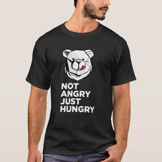 ROBUST Not angry just hungry white boy T-shirt (Voorkant)